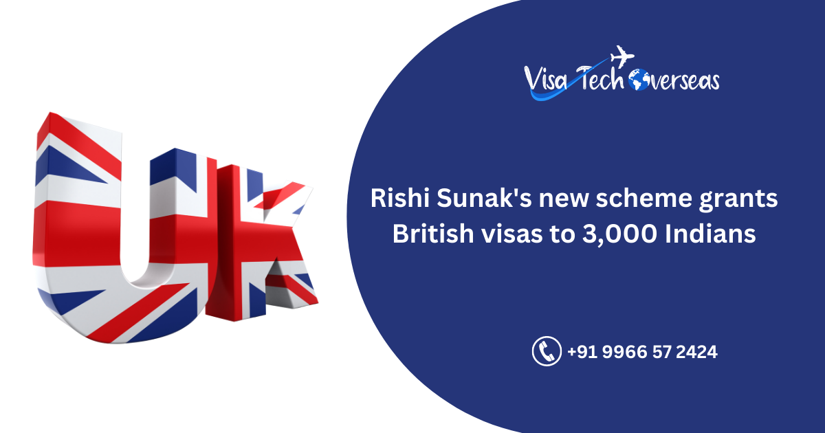 Read more about the article Rishi Sunak’s new scheme grants British visas to 3,000 Indians